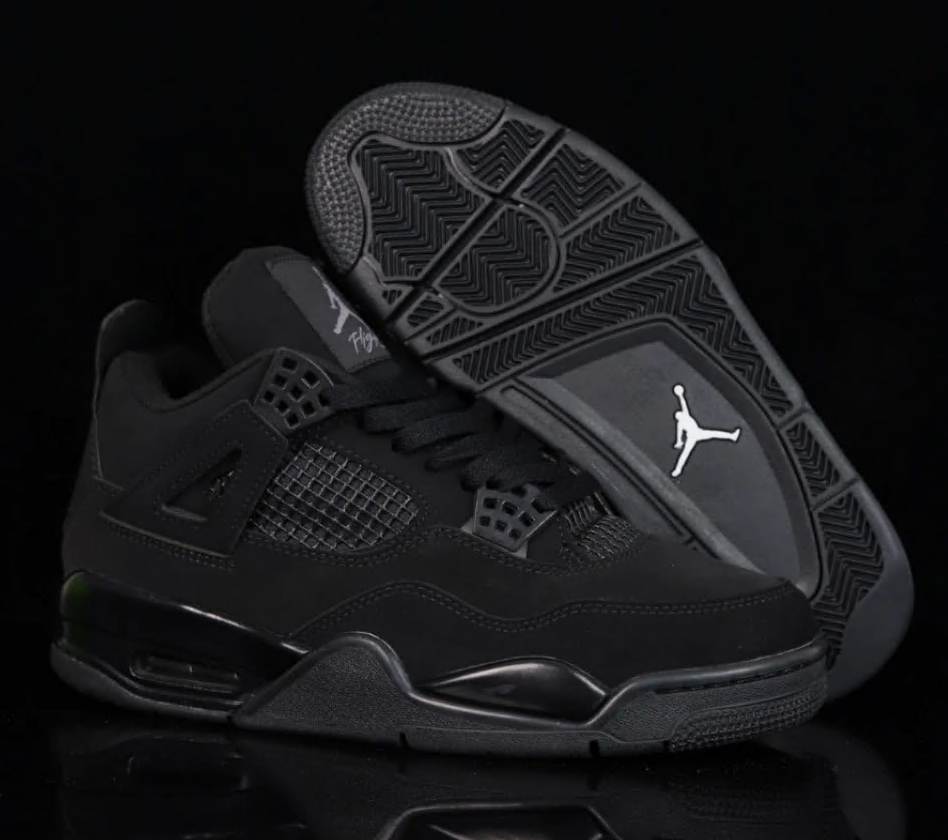 Size 9.5 - Jordan 4 Retro Mid Black Cat for sale online | eBay