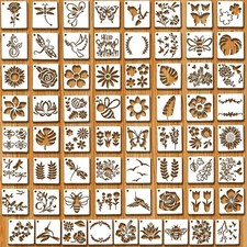 65 Pieces Animal Stencils for Painting - DIY Craft Flower Theme  ...