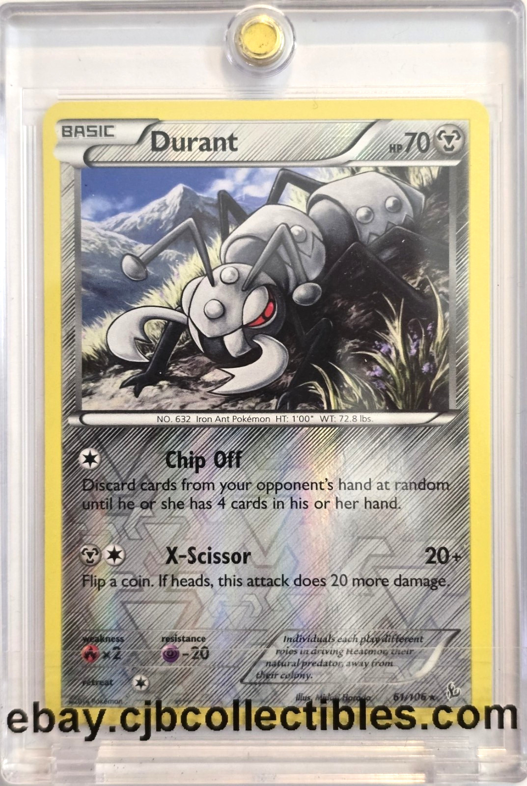 Pokémon DURANT 61/106 Reverse Holo Rare Flashfire - Near Mint 🍒