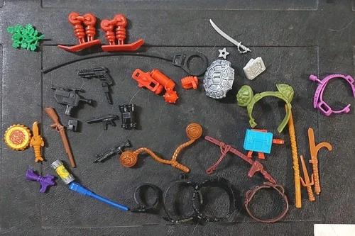 Lot Of 35 + Vintage TMNT Accessories Mixed Lot