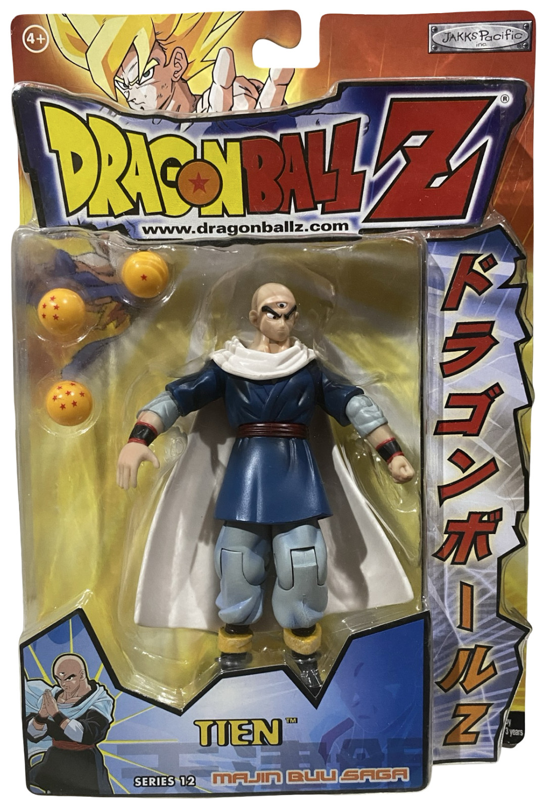 Figura de acción Dragon Ball Z Majin Buu Saga Tien NUEVA de colección 2003 JAKKS Pacific DBZ