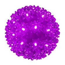 Christmas Lights Ball 5.5" Outdoor Hanging Sphere Lights 50 LED Orb Purple St...