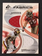 2004 SP Game Used #AF2-BA Derrick Brooks / LaVar Arrington Fabrics Dual /100