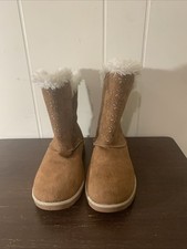 magellan outdoor size 2 girls boots brown faux Fur