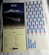 2 VINTAGE AMTRAK TICKET ENVELOPES