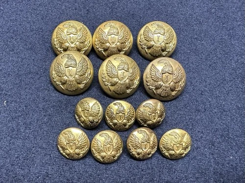 Lot 13 Original Civil War Federal Infantry Officer Eagle Buttons Non Dug D Evans