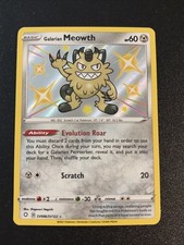 Galarian Meowth SV086/SV122 Shiny Rare Shining Fates Shiny Vault Pokemon NM on eBay