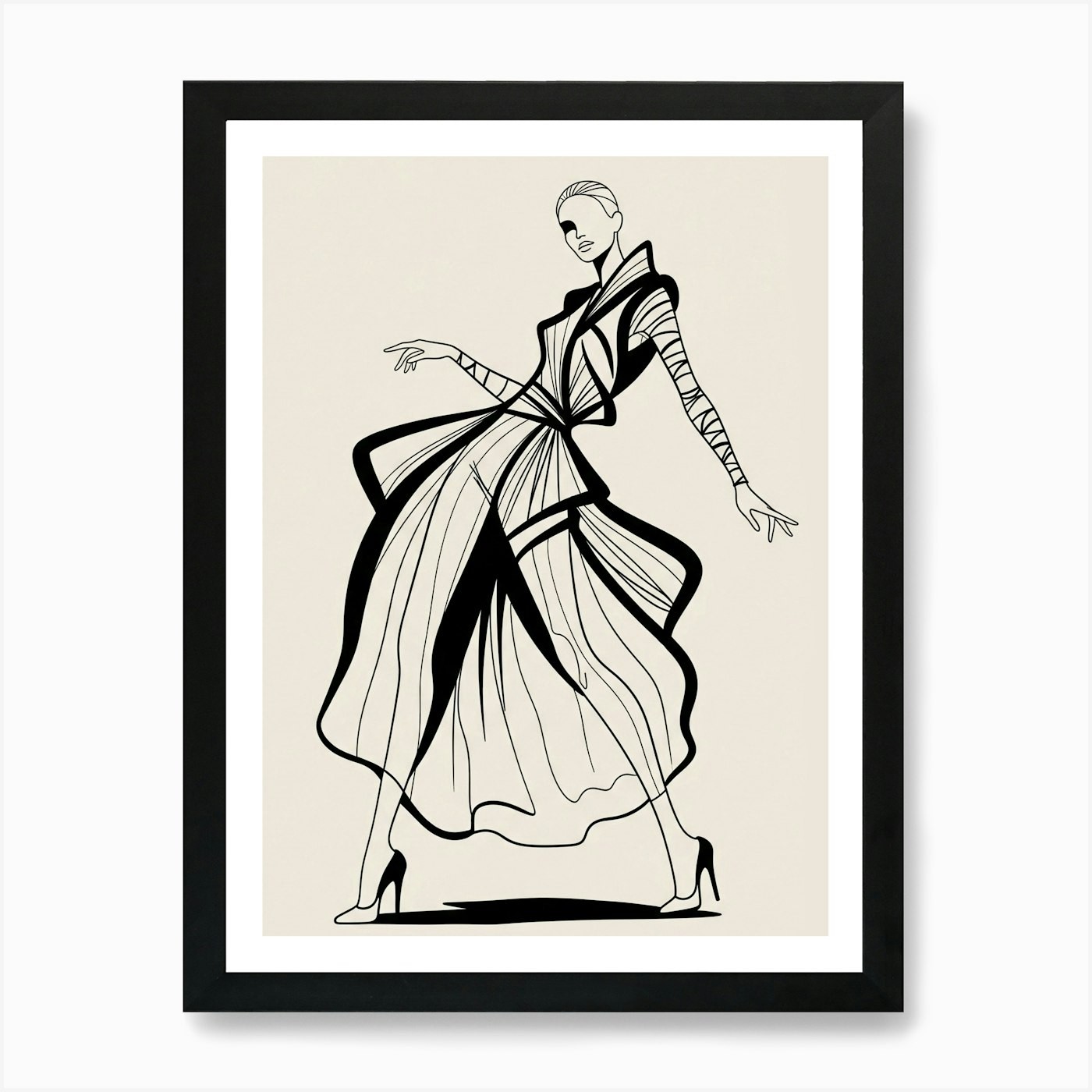 Fashion Illustration Art Print Framed Wall Art Poster Canvas Print Picture