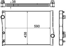 Motork�hler Wasserk�hler MAHLE CR 1049 000S f�r BMW E71 E72 F85 X5 X6 E70 F15