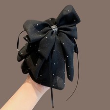 Elegant Black Rhinestones Hair Clip For Women...
