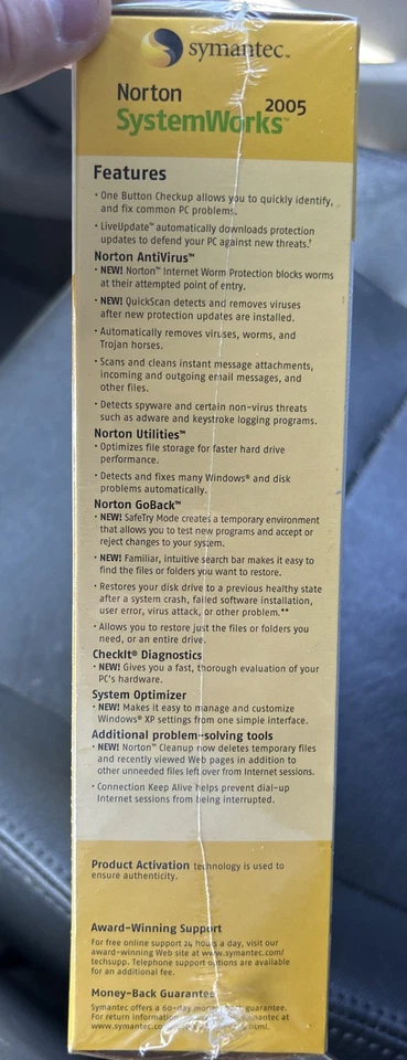 Norton 2002 System Works 2.0 Mac 05 Symantec Sealed NIB Vintage Computer Sealed - Image 4 of 4