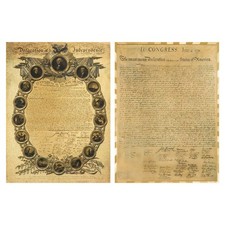 US Declaration of Independence Poster Vintage 1776 American Historical Document