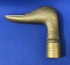 Solid Brass Duck Goose Walking Stick Cane Umbrella Handle - Free Post