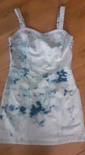 Ladies Denim Look Dungaree Dress Size M Vintage Style #vintage #dungareedress