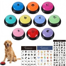 Set of 10 Dog Buttons Dog Buttons for Communication Dog Talking Buttons 100 S...