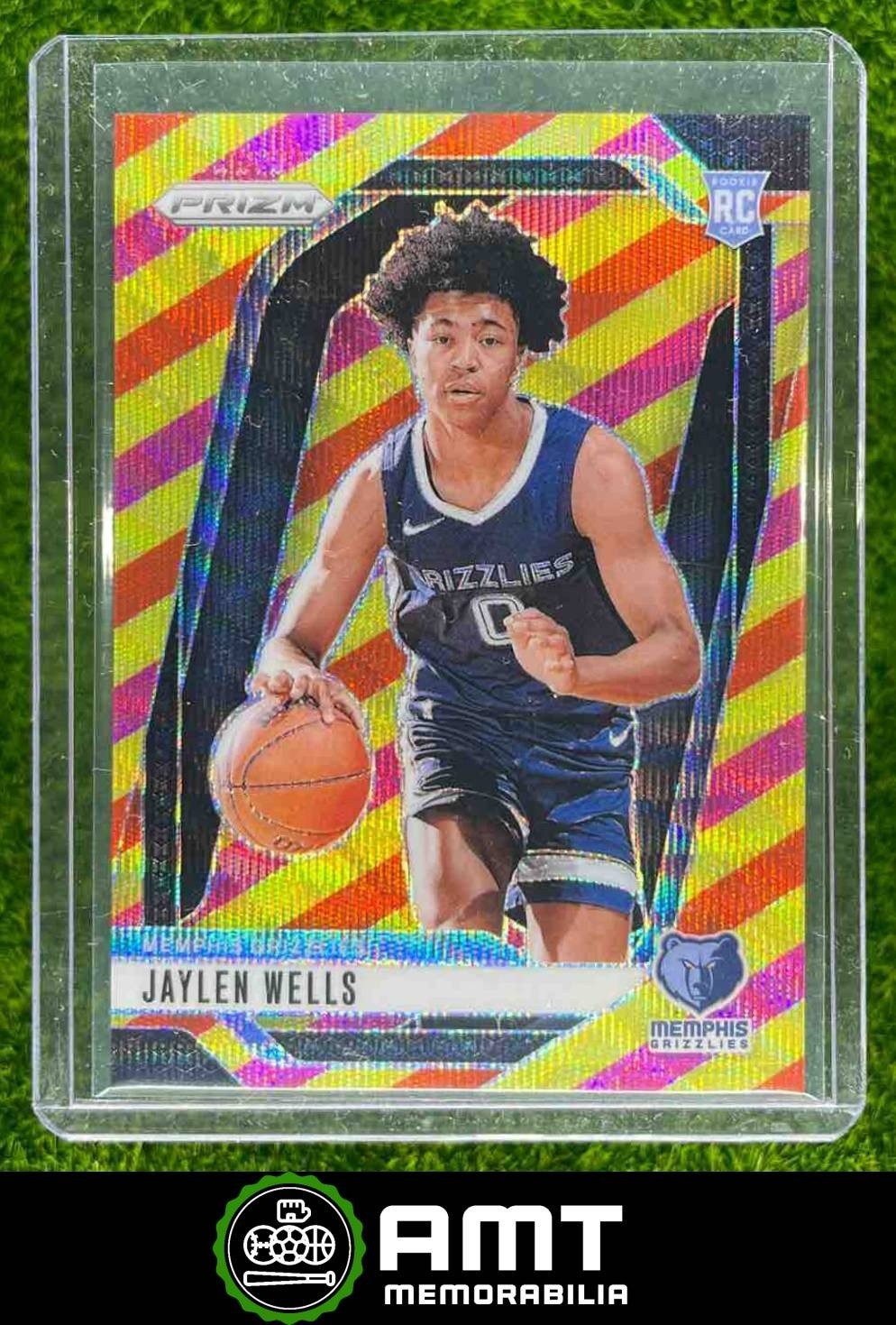 2024-25 Panini Prizm #239 Jaylen Wells Multi Wave 52/88 Memphis Grizzlies RC