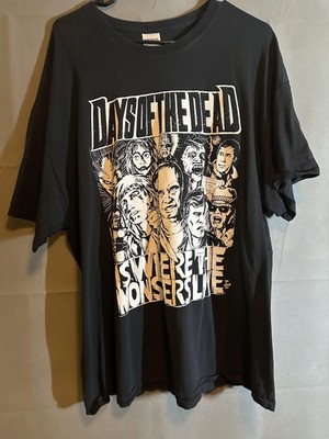 Days Of The Dead Shirt Mens 2XL Black Horror Monsters Convention Tee Gildan