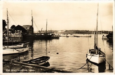 PC CORNWALL PADSTOW THE QUAY ECHTFOTO ENGLAND (u17269)