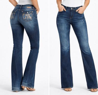 MEK Denim Y2K Santiago Straight distressed low rise printed pocket jeans size 29