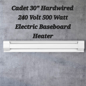 Cadet 30'' 240V 500W Standard Electric Baseboard Heater White