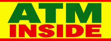 3ft x 8ft ATM INSIDE Vinyl Banner- Free Shipping CAN BE PERSONALIZED 