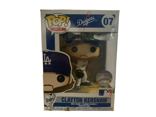 Funko Pop MLB Baseball Los Angeles Dodgers Clayton Kershaw Home Jersey White 07