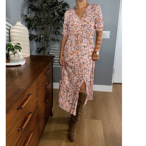 NWT Petal and Pup Kelda Floral Maxi Beige Dress Medium - Picture 7 of 7