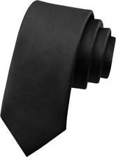 Adjustable Glossy Self Ties for Boys Kids, Solid Color Boys Tie for School Weddi