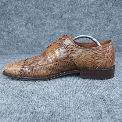 David Eden Shoes Mens Size 9.5 Brown LEX Genuine Crocodile  display picture 3