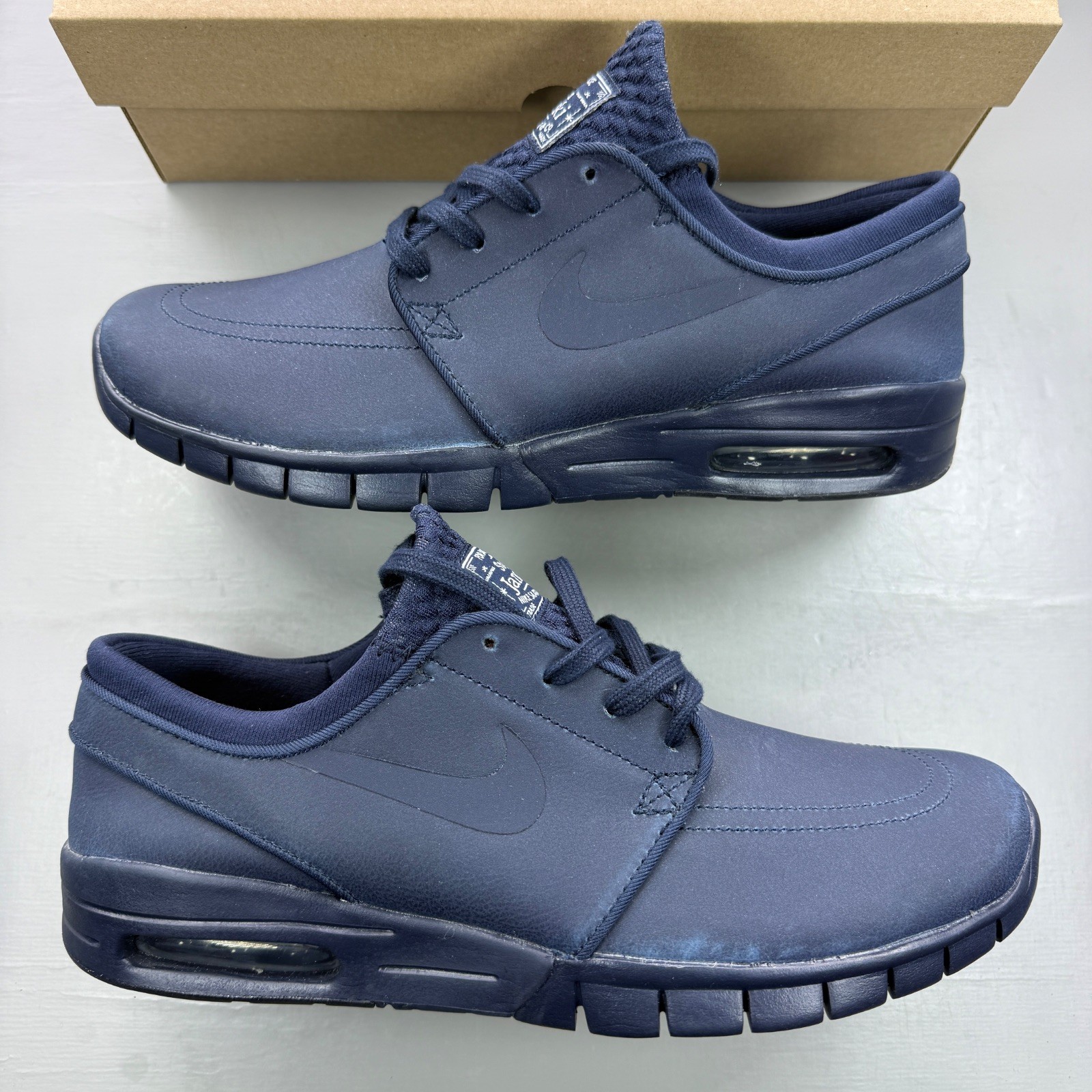 Nike Stefan Janoski Max Size UK 8 SB Navy Blue Obsidian Mens Trainers 685299-441