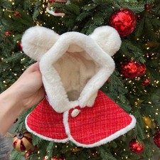 Christmas DogHoodie Christmas Pet Cloak Hooded Cape Christmas Dog Coat With Hood