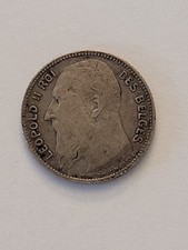 Belgium 1909-1 Franc Silver Coin