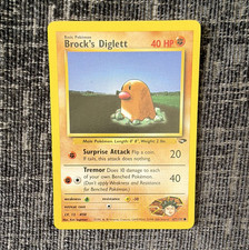 Pokémon TCG Brock's Diglett Gym Heroes Common 67/132 2000 Excellent 