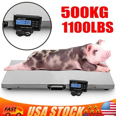 Heavy Duty Digital Livestock Scale Large Pet Dog Sheep Goat ScaleMultiuse1100lbs