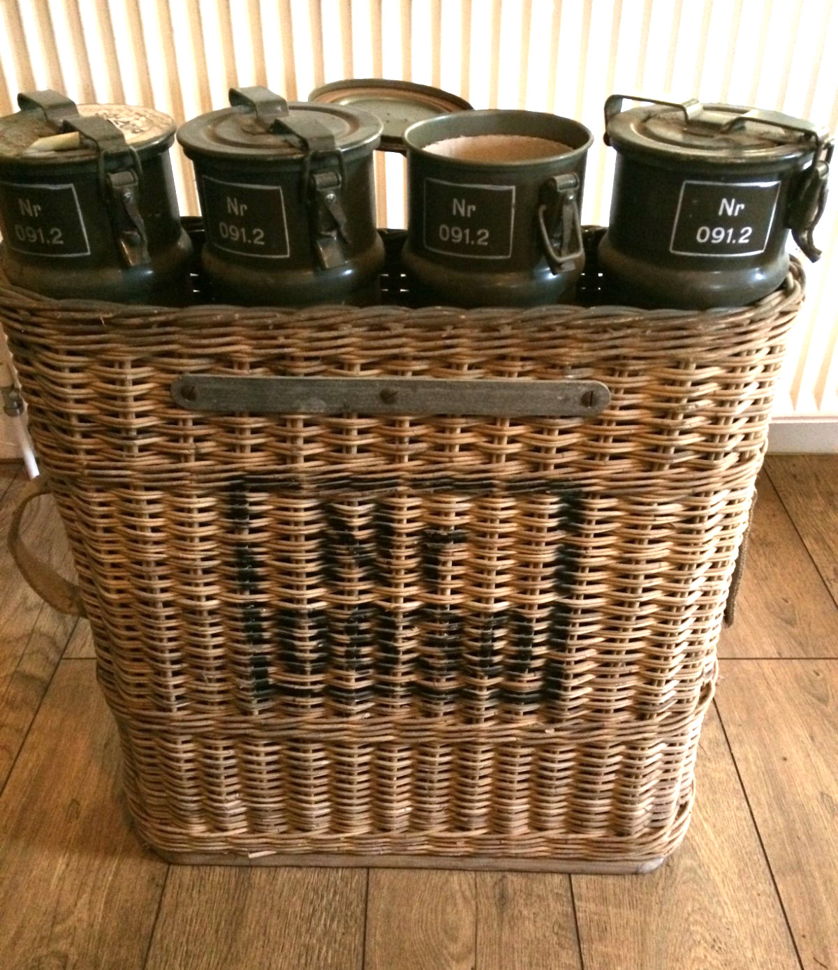 vintage Swiss army Ammunition Canister 4 Umbrella Stand