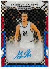 2019 Panini Red White & Blue Checker Prizm Xfractor Auto /99 Garrison Mathews RC