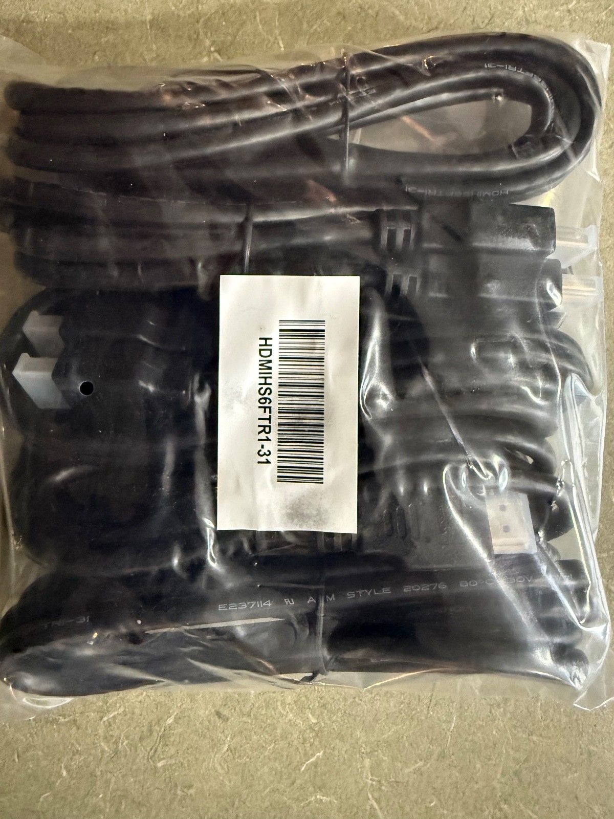 High Speed HDMI Cable 6ft Male-to-Male #E10AC