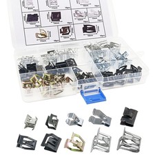 Auto U-Clip Nut Assortment Metal Trim Panel Spring Clip set 100 PCS