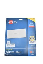 Avery 8160 Easy Peel Address Labels Sleeve 1 x 2-5/8" 750 Labels For Inkjet