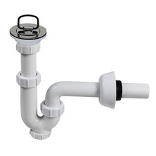 Stainless Steel Sink Drain with PVC Soft Seal Cover and Wall Pipe Connection
