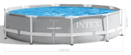 INTEX 26701EH Prism Frame Premium Above Ground Swimming Pool Set 10x30 - Blue - Image 4 of 4