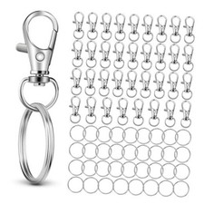 70PCS in 35 Sets, Swivel Lobster Claw Clasps, Key Chain Hooks and Large Key