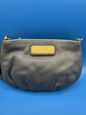 Marc By Marc Jacobs Q Percy Leather Crossbody Purse Womens Small Gray