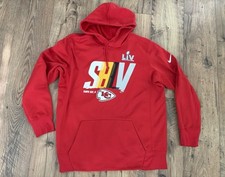 Nike Super Bowl LV NFL Kansas City Chiefs Men's Pullover Hoodie Size L