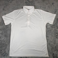 Collars Co. Dress Collar Polo Mens Small White Short Sleeve Relaxed Fit Shirt