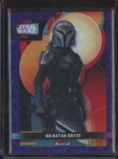 2025 Topps SW Smuggler's Outpost BO-KATAN KRYZE Finest Purple Lazer /75 JA131