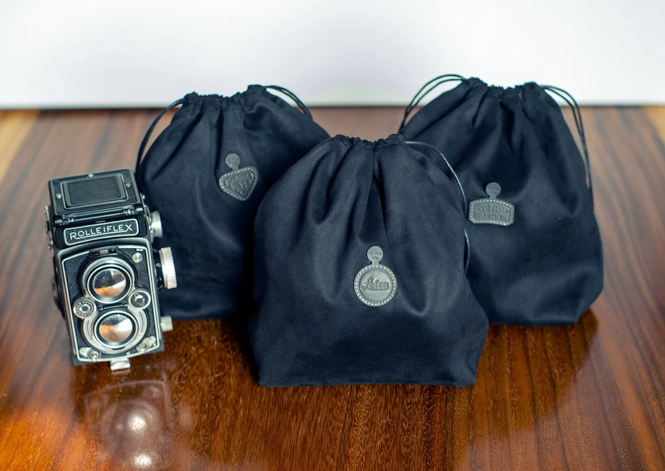 Zhou Gamuza-Tela Bolsa Protectora para Cámara Leica Zeiss Rolleiflex Accesorios Foto 4 de 4