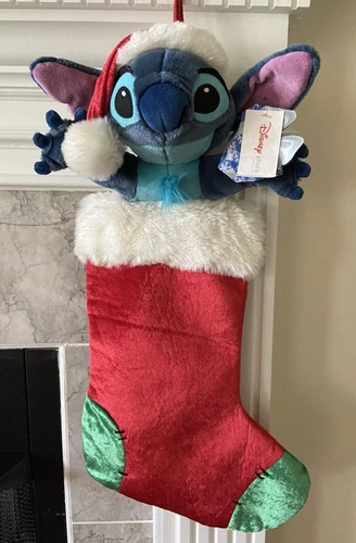 Disney Store Lilo & Stitch Plush Christmas Stocking 23” Adorable!