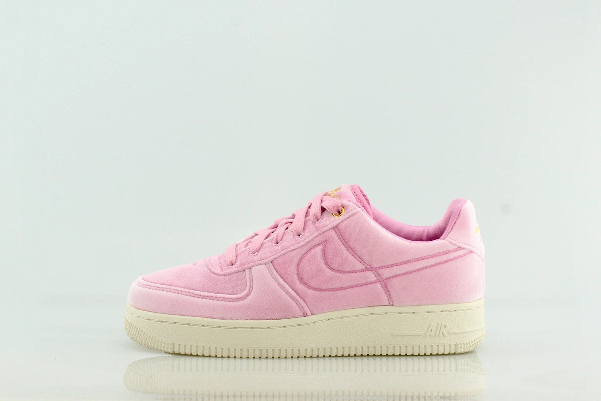 Pink velour shop air force 1