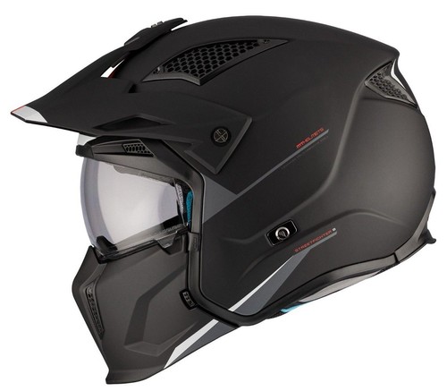 MT STREETFIGHTER FULL FACE OFF ROAD MX MOTORCYCLE CRASH HELMET A1 MATT BLACK - Picture 8 of 8